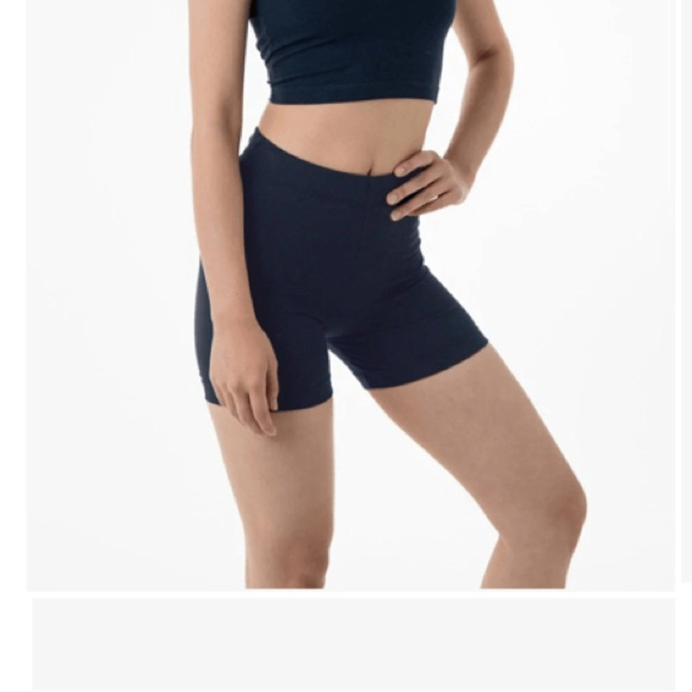 NEW! Los Angeles Apparel cotton spandex Women's navy Shorts